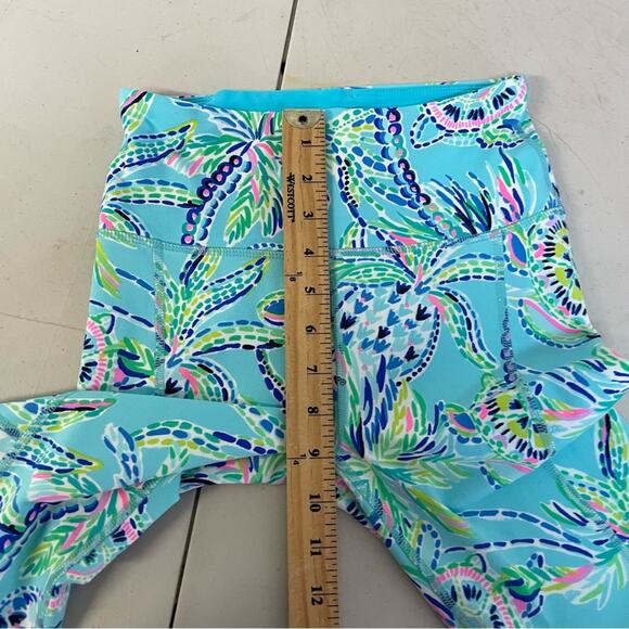 Lily Pulitzer Luxletic Weekender High Rise Midi Bermuda Blue Turtle size XS NWT - Picture 13 of 15